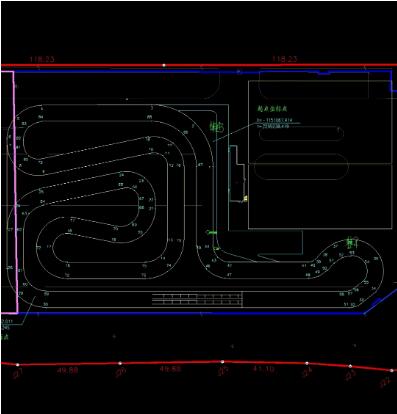 RTK的CAD放樣功能，助力停車場改賽車道劃線